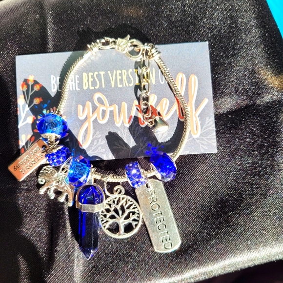 2 for 40Blue Bullet Pendant Charm bracelets - Picture 4 of 5